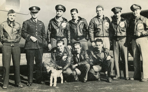 John, back row, second from right, with his first B-17 crew