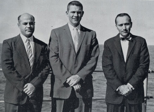 The Sandia team that designed firing mechanisms for atomic weapons. From left: Oscar Fligner, Art Kellum, and  John
