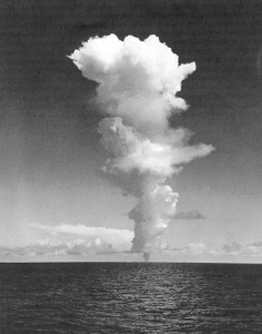 Cloud from Able atomic bomb test near Bikini Island