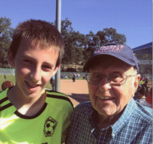 Reggie with grandson Jace Decker, about 2013