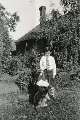 Young Del with his dog Pardner