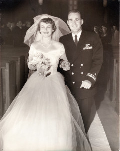 Doris and Stan on their wedding day