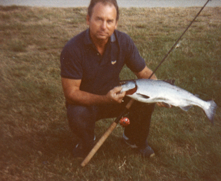 Palmer-with-fish,-pic-printed-12.1983
