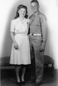Eva and Allen on their wedding day, Dec. 31, 1943