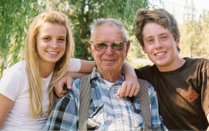 Mel with his grandchildren, Devry and Connor