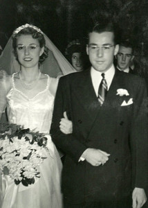 Hazel and Walt on their wedding day, May 17, 1942
