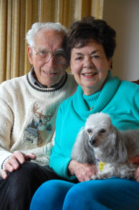 Jim and Gloria Rucker with Nessie in 2010