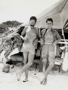 Neal (left) with friend on Midway
